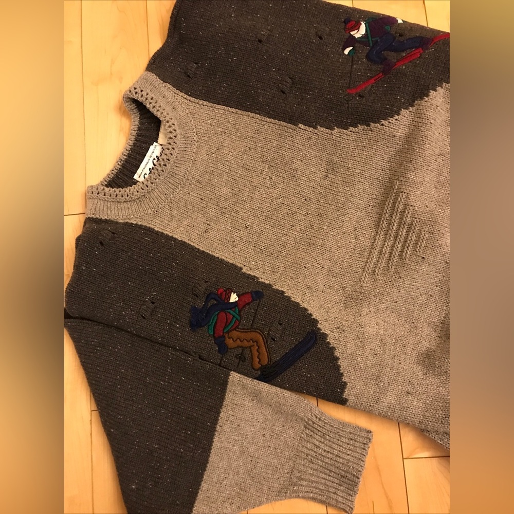 CARLO COLUCCI mens sweater Excellent condition! Sz XL US 50 wool blend embroider